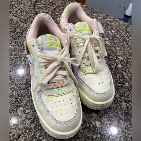 Nike Air Force one low shadow colour way cashmere, only worn a number of times - Picture 1 of 4